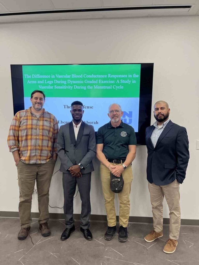 Ebenezer Aborah defending his Master’s Thesis in Biology