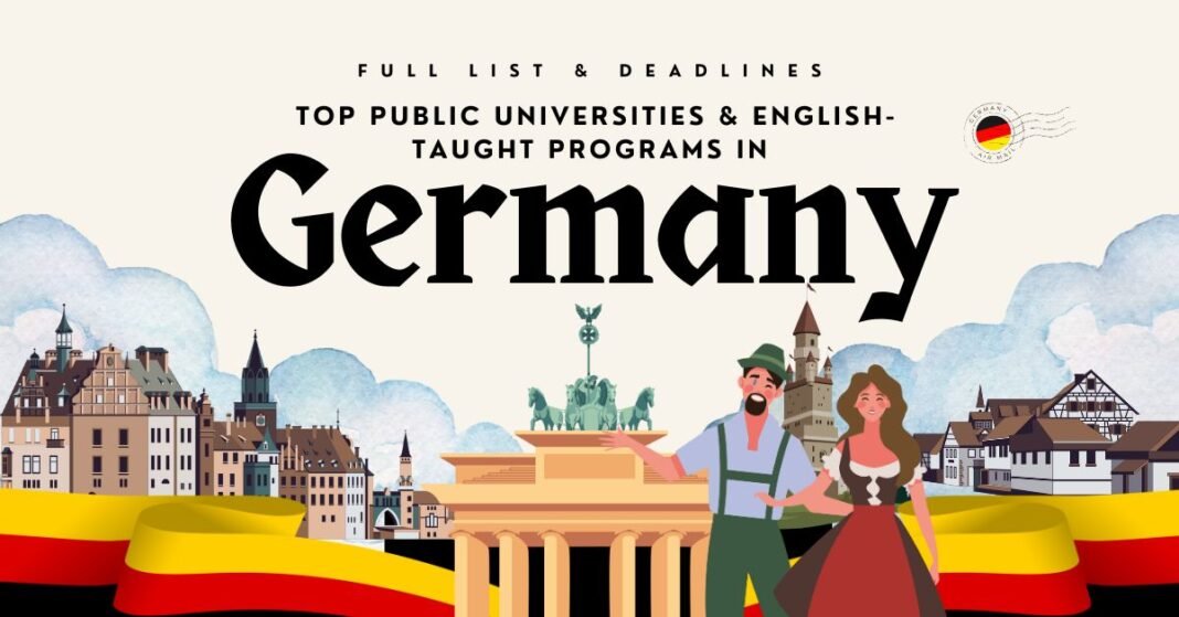 Top Public Universities & English-Taught Programs in Germany 2026 – Full List & Deadlines